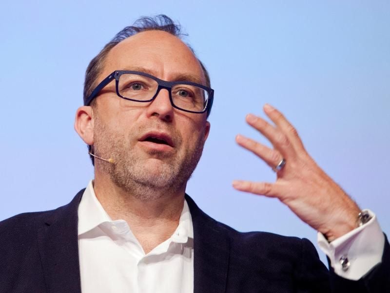 Der US-amerikanische Internet-Unternehmer und Hauptgründer der Online-Enzyklopädie Wikipedia, Jimmy Wales. Foto: Christoph Schmidt/Archiv