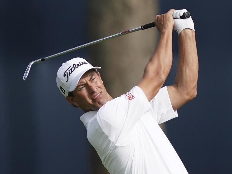 Wurde positiv auf Corona getestet: Golfprofi Adam Scott. Foto: John Minchillo/AP/dpa