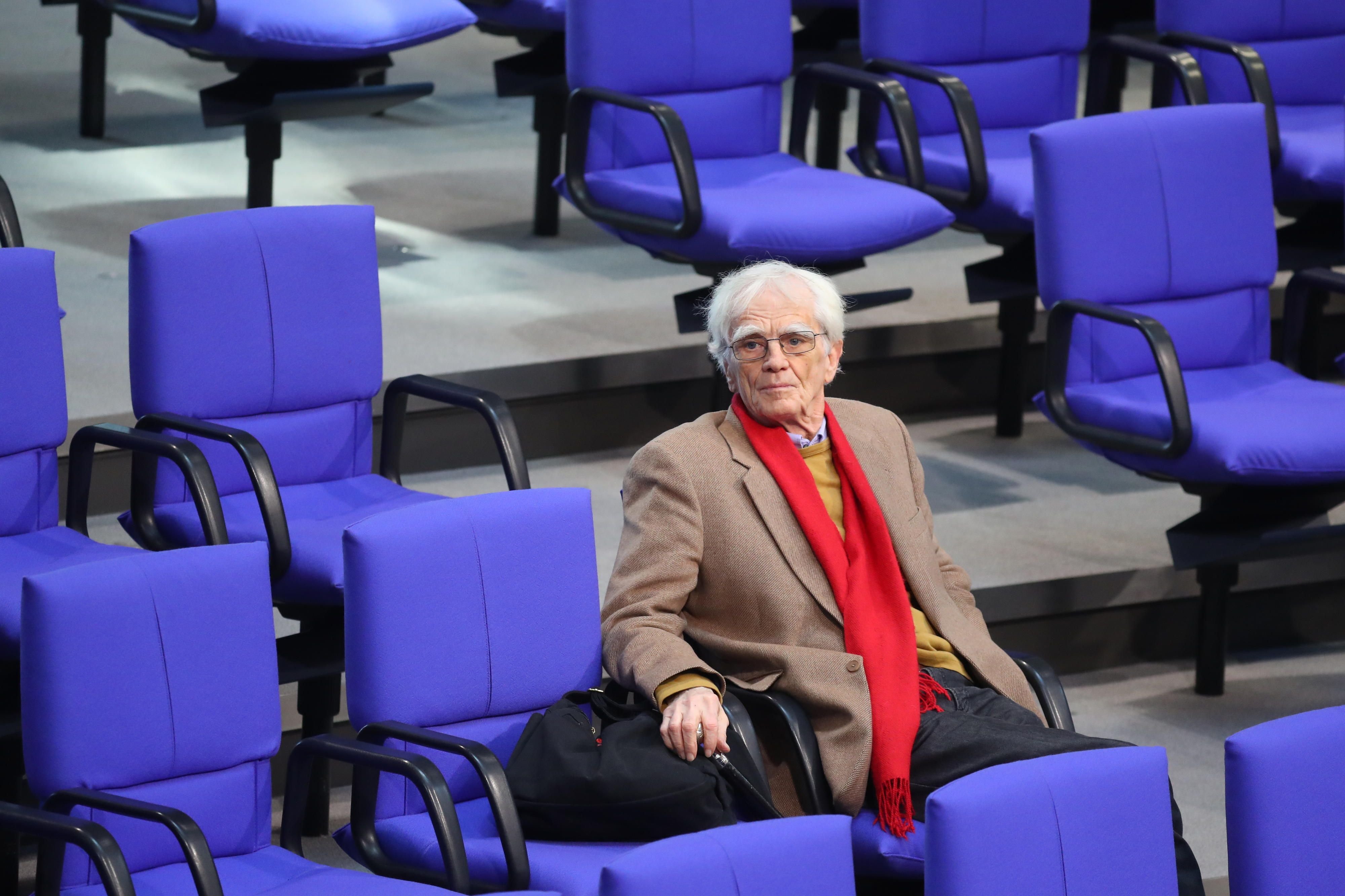 Der Grüne-Abgeordnete Christian Ströbele im Bundestag in Berlin.