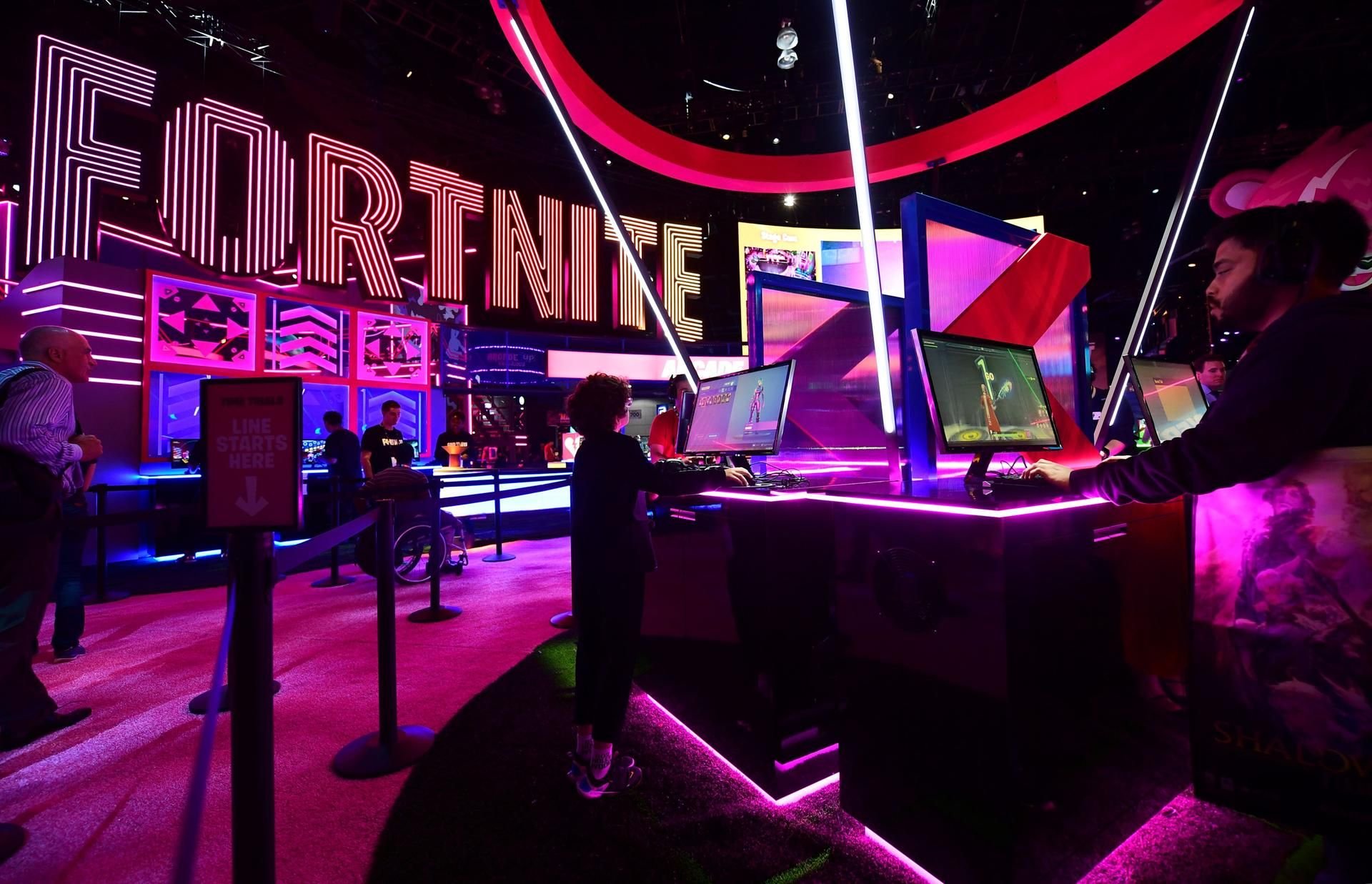Der Fortnite-Stand auf der Computerspielmesse E3 in Los Angeles.