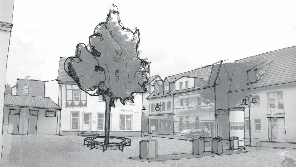 So wird der Platz an der Friedrich-Schmidt-Straße künftig aussehen.