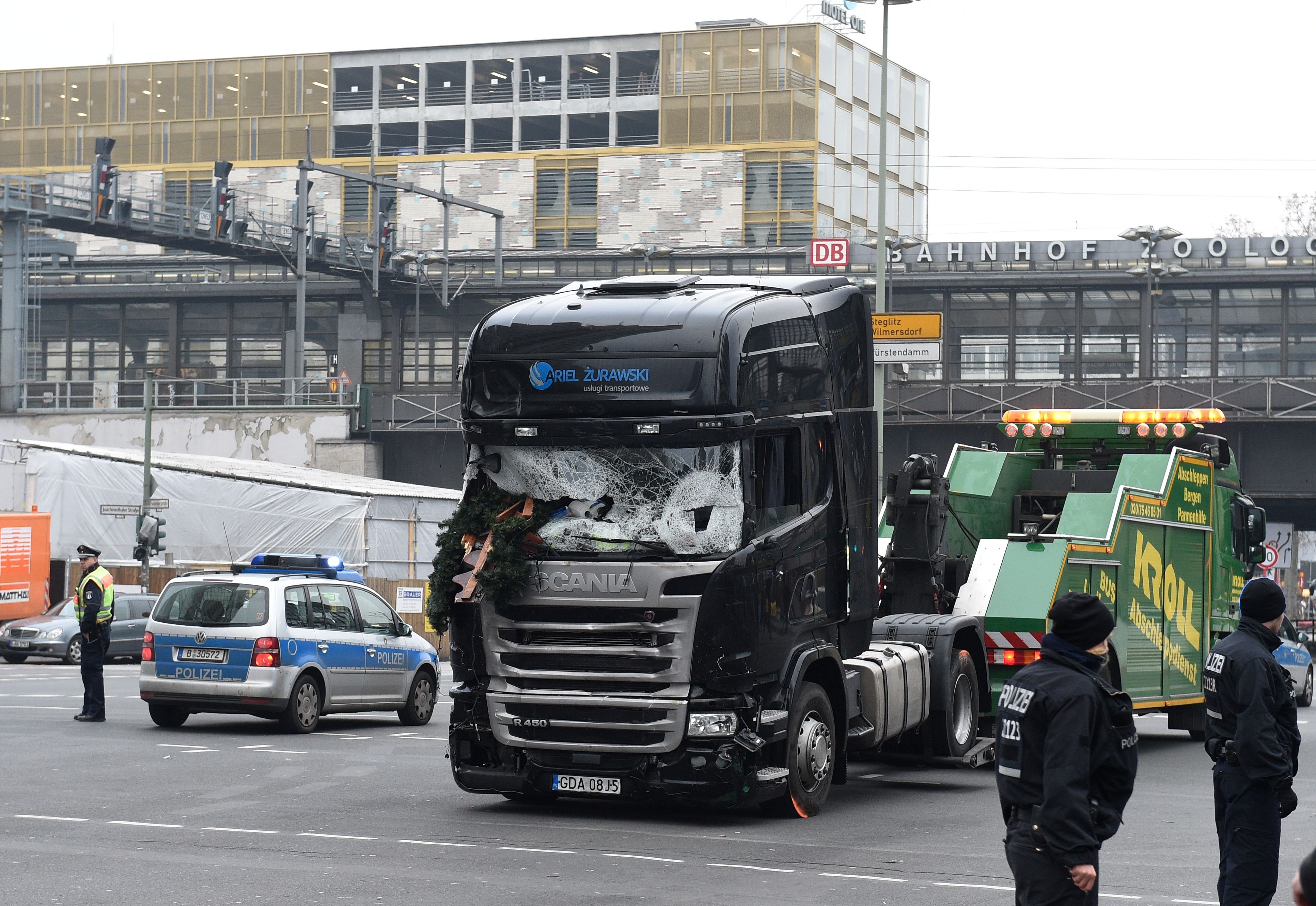 Dieser Lkw fuhr in die Menschenmenge auf dem Weihnachtsmarkt in Berlin.