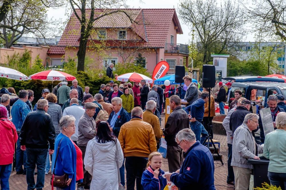 Kundgebung auf dem Platz der Demokratie