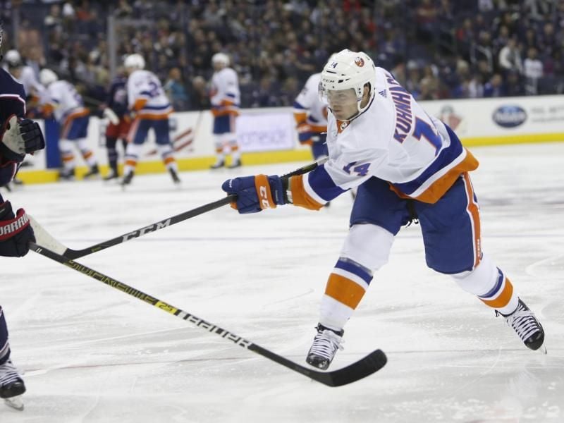 Deutscher NHL-Profi in New York: Tom Kühnhackl. Foto: Jay Laprete/AP/dpa