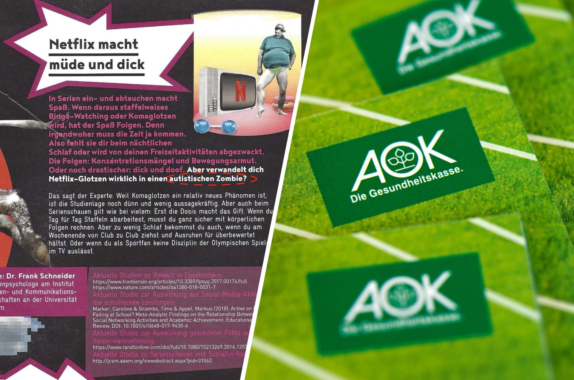 Diese Beschreibung dauerglotzender Teenager als „autistische Zombies“ wollte der Vater eines autistischen Kindes nicht auf sich sitzen lassen – und startete eine Petition gegen die AOK.
