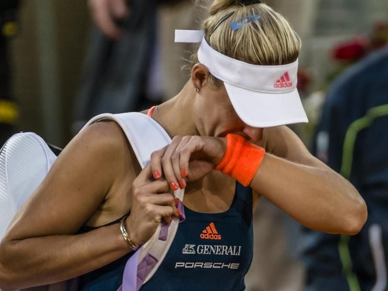Angelique Kerber musste in Madrid gegen Eugenie Bouchard aufgeben. Foto: Matthias Oesterle