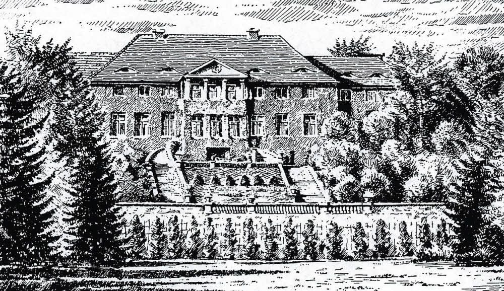 Schloss Helmsdorf, einst Wohnsitz der Familie von Kerßenbrock. Landrat Kerßenbrock leitete hier bis 1871 den Mansfelder Seekreis.