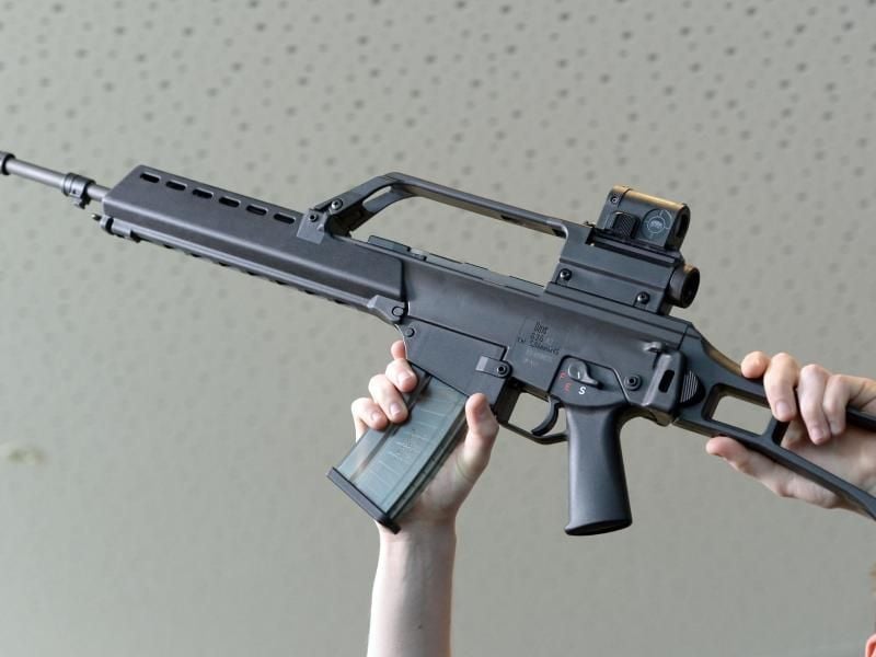 Das Standart-Sturmgewehr der Bundeswehr: Das G36 der Firma Heckler und Koch.