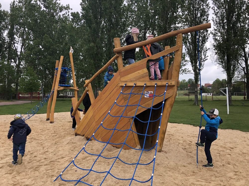 Der neue Spielplatz in Vesta ist eingeweiht.