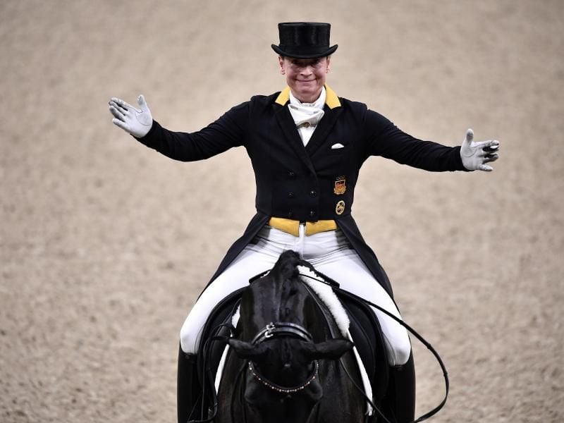 Fast fehlerfrei in Göteborg: Isabell Werth und ihr Pferd Weihegold. Foto: Bjorn Larsson Rosvall/TT News Agency/AP
