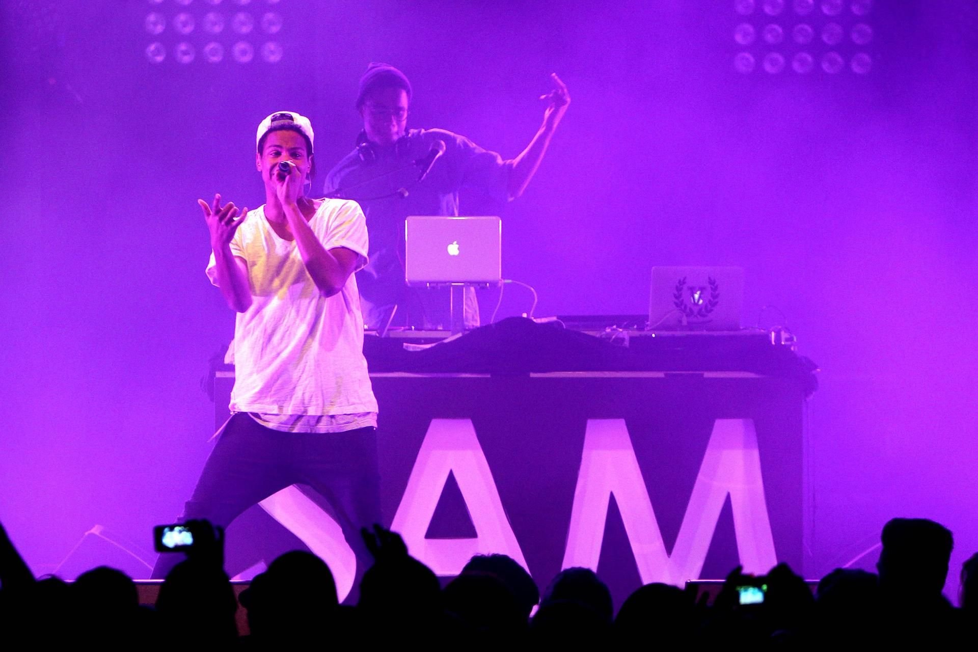 Rapper Sam bei einem Auftritt 2012.