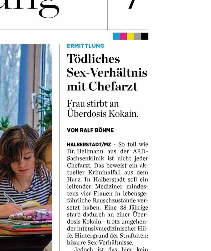 So berichtete die Mitteldeutsche Zeitung am ...