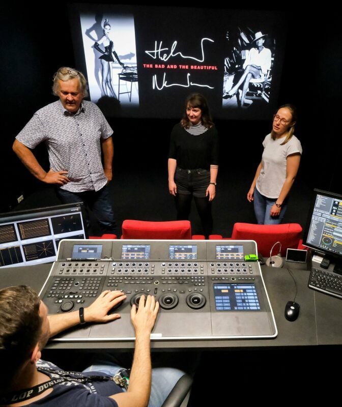 Haben für die Postproduktion beim Newton-Film gesorgt: Colorist Tim Kießing, Geschäftsführer Torsten Bönnhoff, Produzentin Lisa Troe und Projektmanagerin Christine Petry (v.l.).