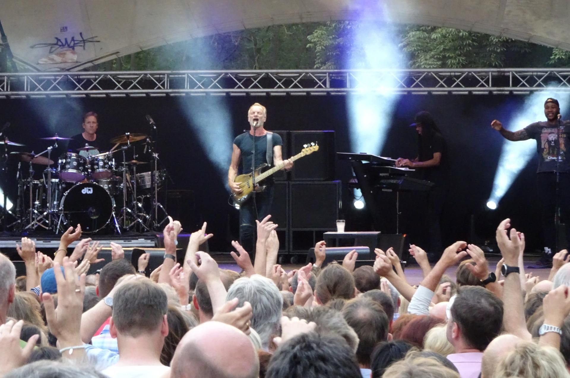 Sting bei seinem Auftritt in Halle.