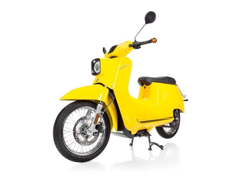 So sieht sie aus: Die neue elektrische Schwalbe. Vor 30 Jahren wurde die Produktion des DDR-Mopeds eingestellt. Foto: Govecs