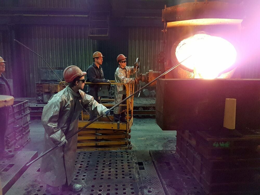 Die Lehrlinge der Eisengießerei Meuselwitz haben einen großen Teil für die Erhaltung des Plossiger Sägewerks beigetragen.