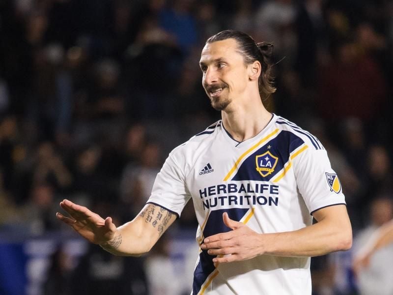 Superstar Zlatan Ibrahimovic hat das Los Angeles-Derby mit einem Hattrick entschieden. Foto: J. Marklund/Bildbyran via ZUMA Press/Archivbild
