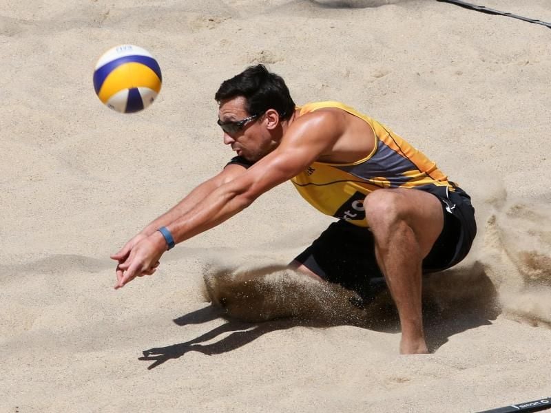 Geht zum fünften Mal bei einer WM an den Start: Beachvolleyballer Jonathan Erdmann. Foto: Bodo Marks