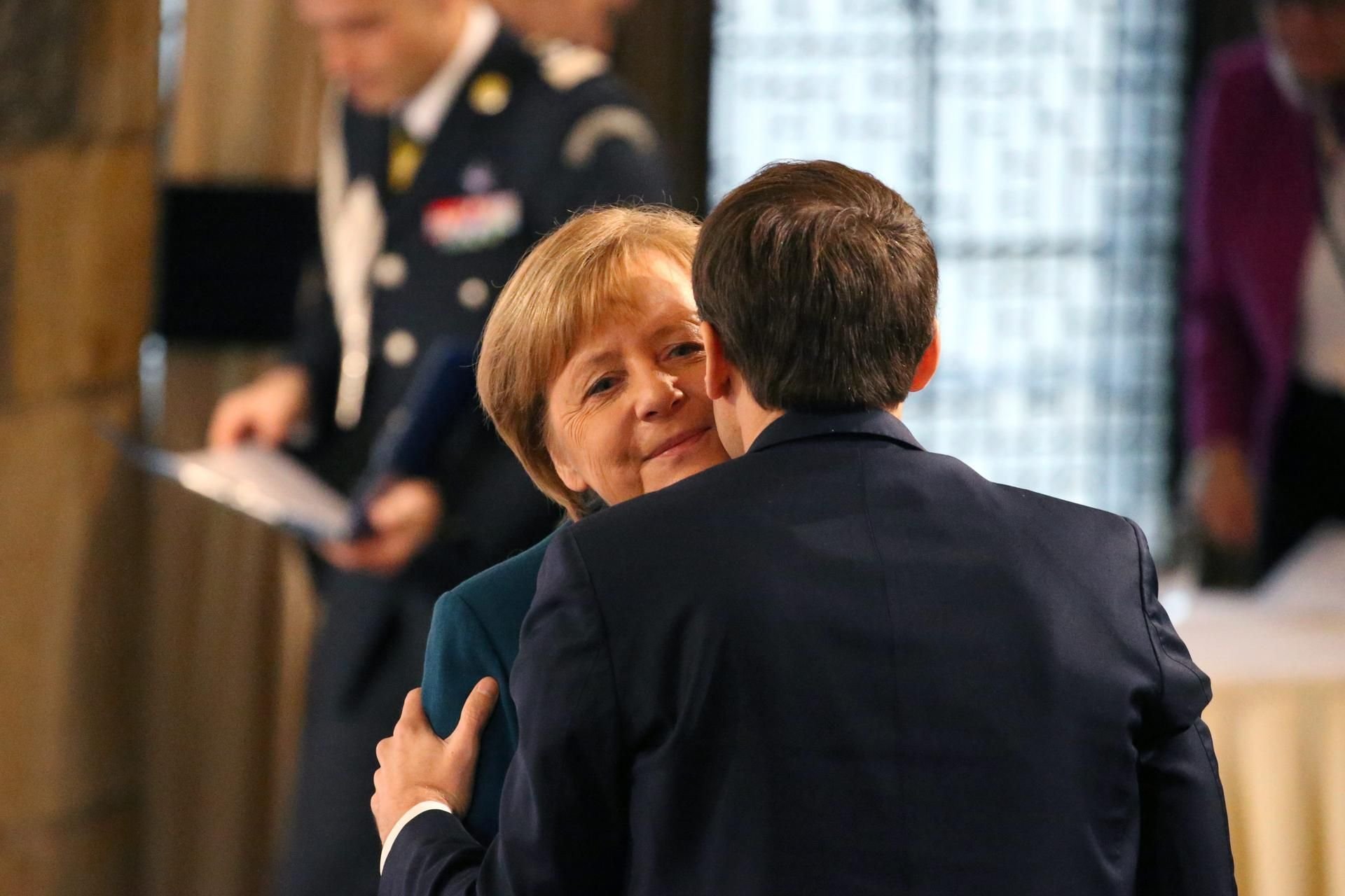 Kanzlerin Angela Merkel und Frankreichs Präsident Emmanuel Macron