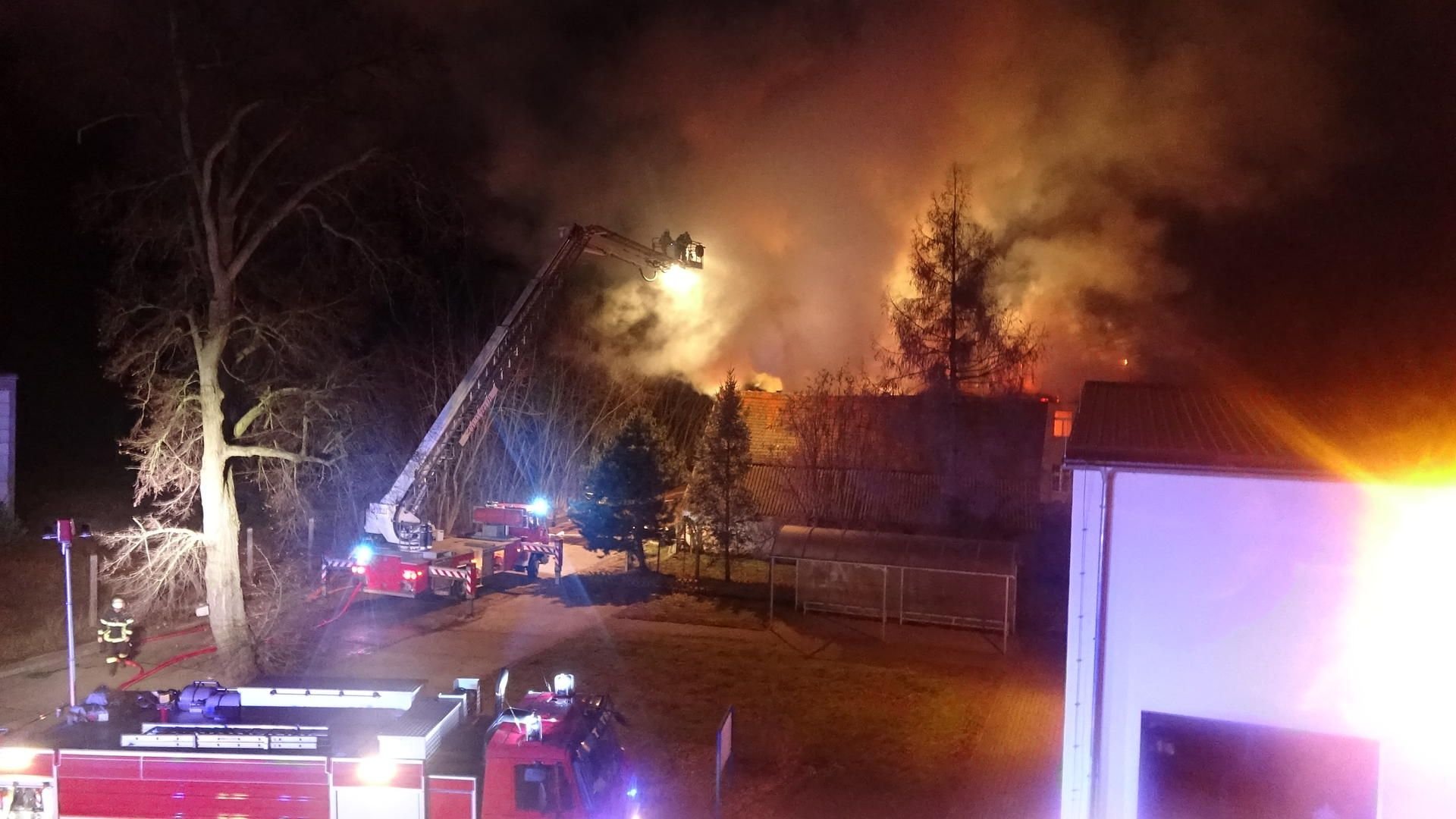 In Gardelegen ist in der Nacht zum Donnerstag ein Großbrand ausgebrochen