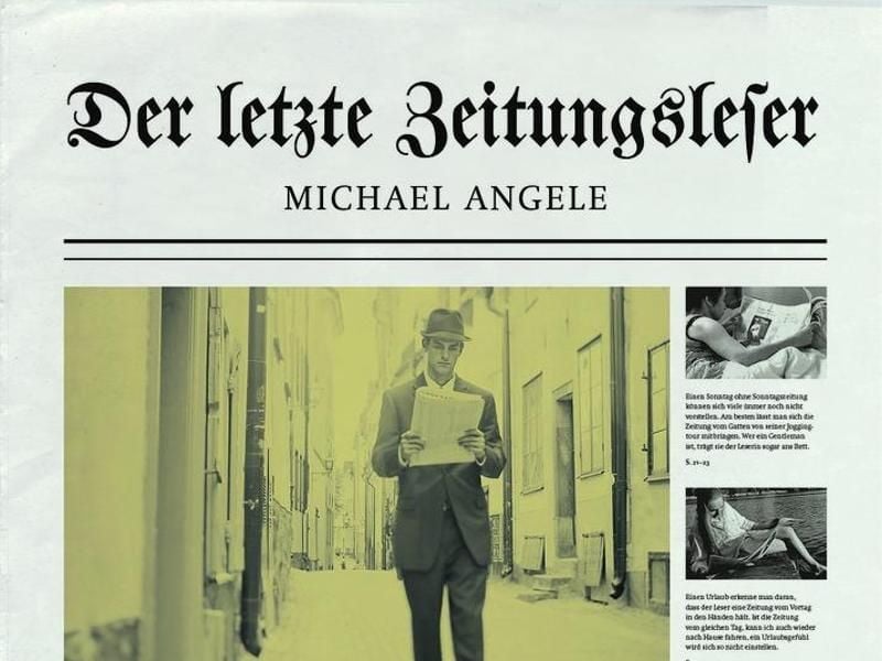 Michael Angeles Buch „Der letzte Zeitungsleser”. Foto: Galiani Berlin