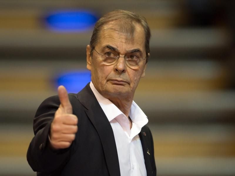Stelian Moculescu, Trainer der BR Volleys. Foto: Soeren Stache