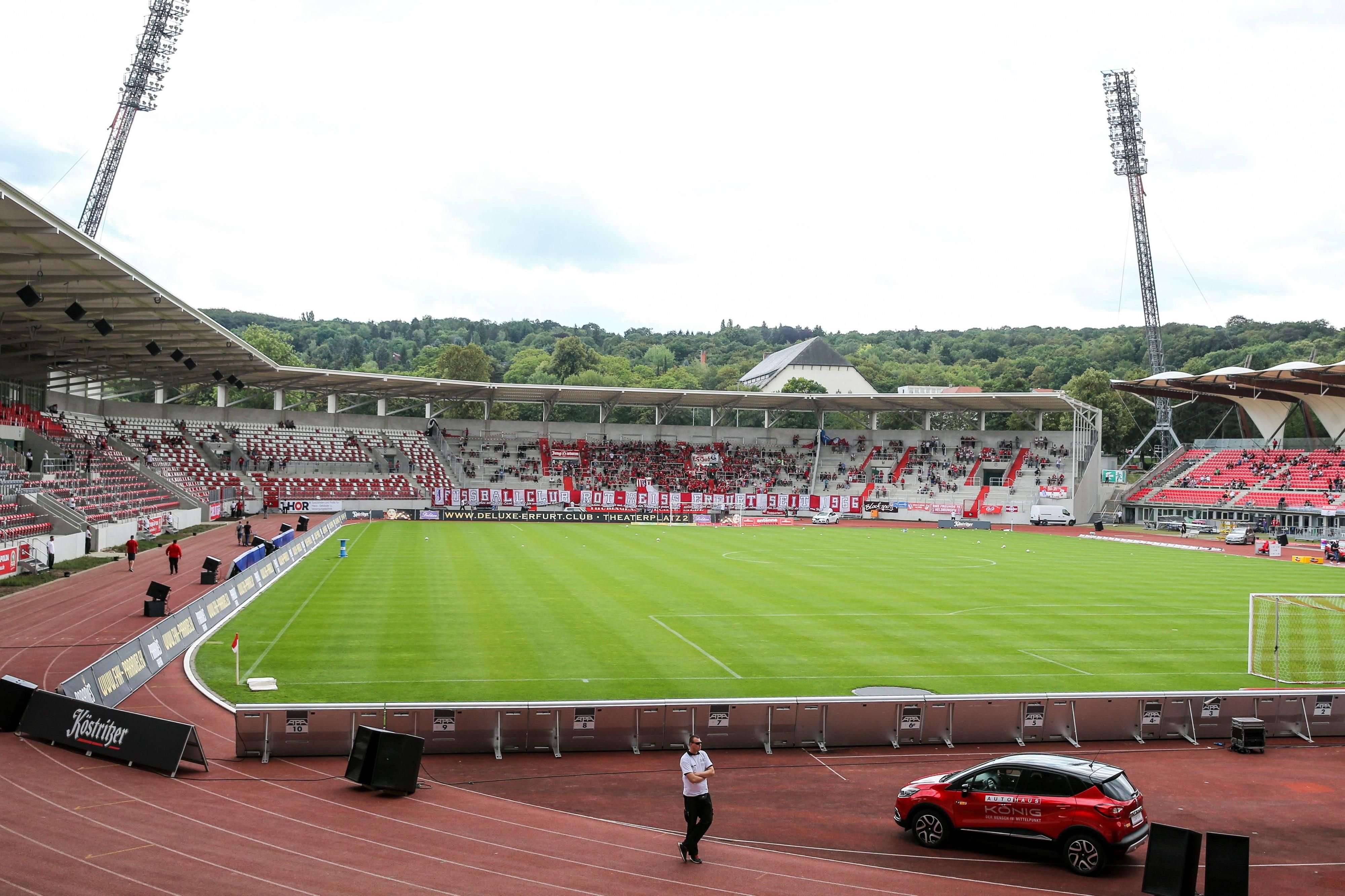 Das Erfurter Steigerwaldstadion wurde im Sommer umgebaut.