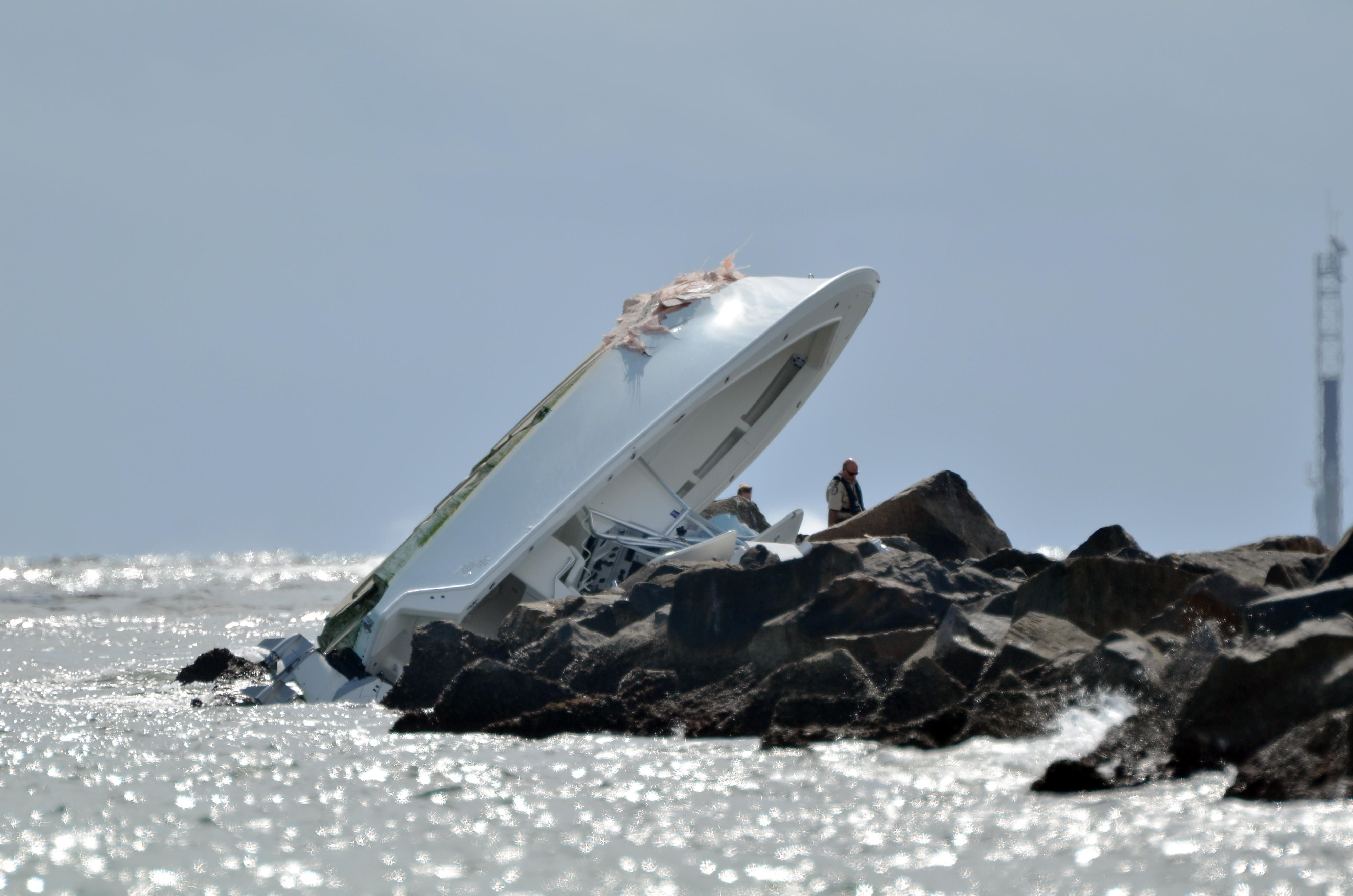 Das Motorboot von Jose Fernandez hat sich überschlagen.