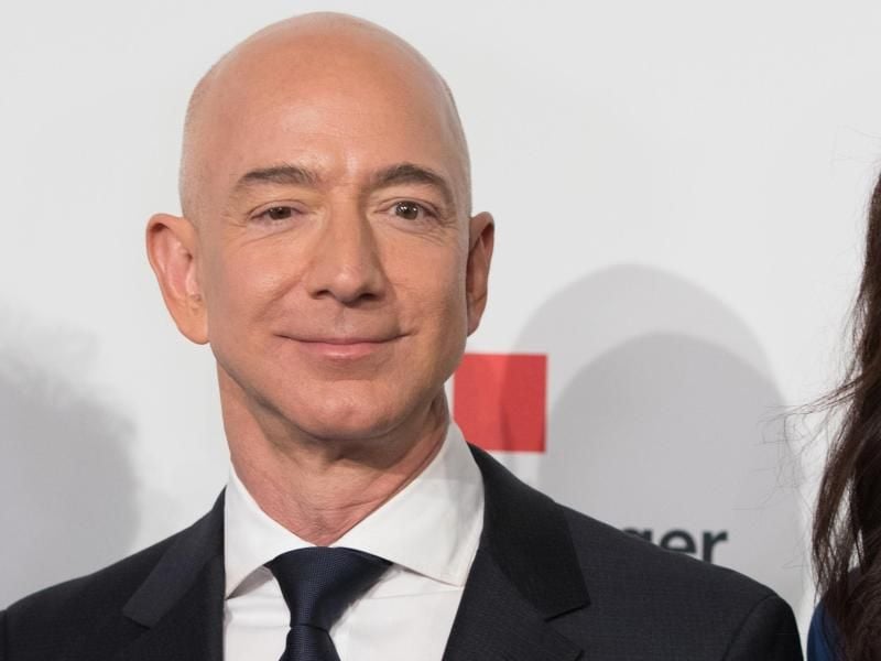 Amazon-Chef Jeff Bezos in Berlin bei der Verleihung des Axel Springer Awards. Foto: Jörg Carstensen