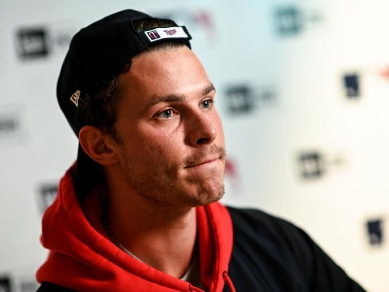 Baseballer Max Kepler fällt vorerst aus. Foto: Britta Pedersen/dpa-Zentralbild/dpa