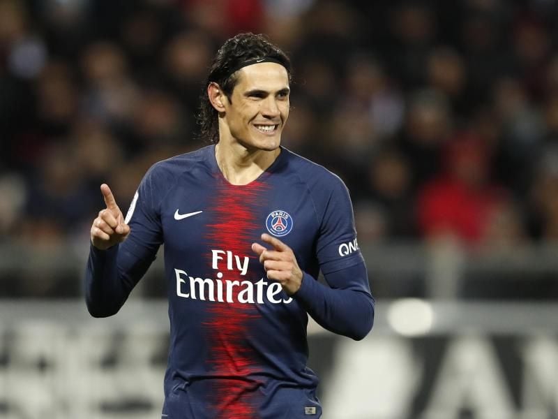 Zieht das PSG-Trikot offenbar aus: Edinson Cavani. Foto: Christophe Ena/AP