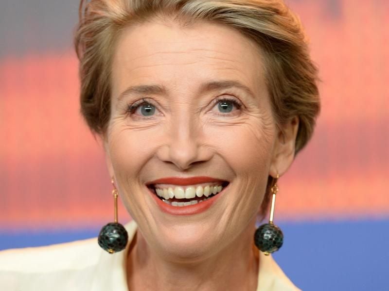 Schauspielerin Emma Thompson in Berlin. Foto: Ralf Hirschberger/Archiv