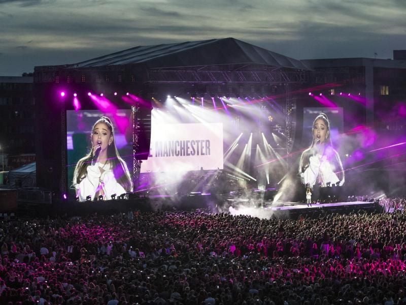 Ariana Grande beim Konzert „One Love Manchester”. Foto: Danny Lawson