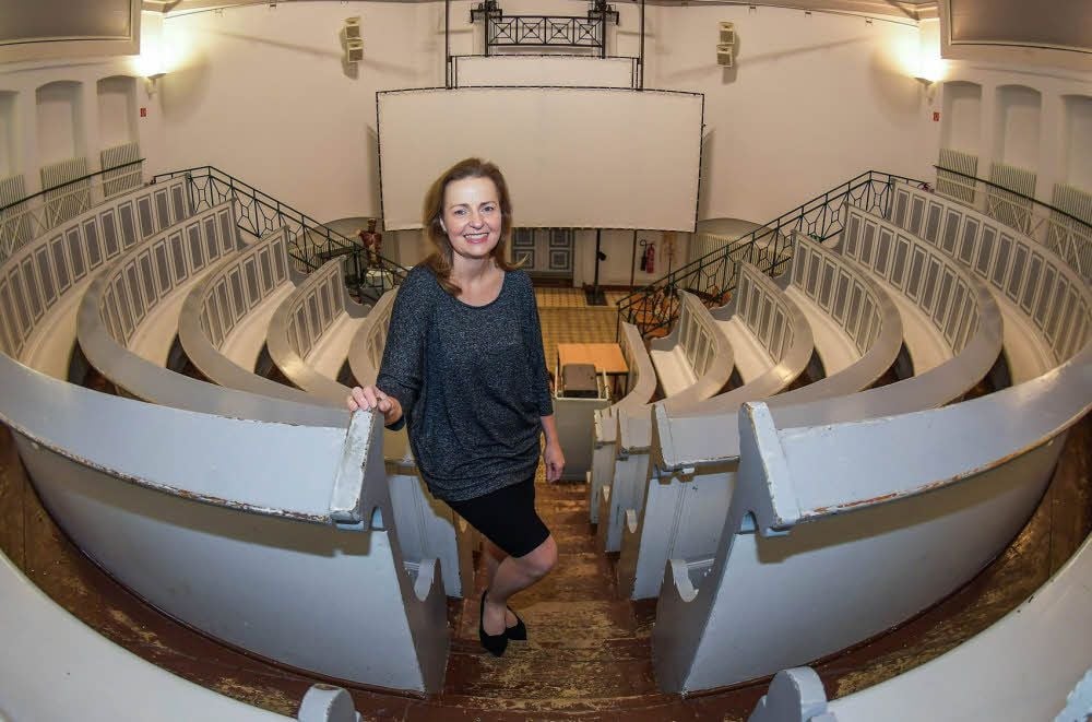 Heike Kielstein im Hörsaal des Instituts für Anatomie.