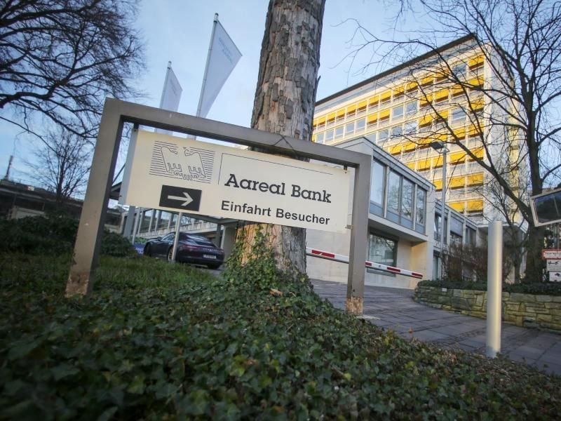 Die Aareal Bank in Wiesbaden. Foto: Fredrik von Erichsen/Archiv