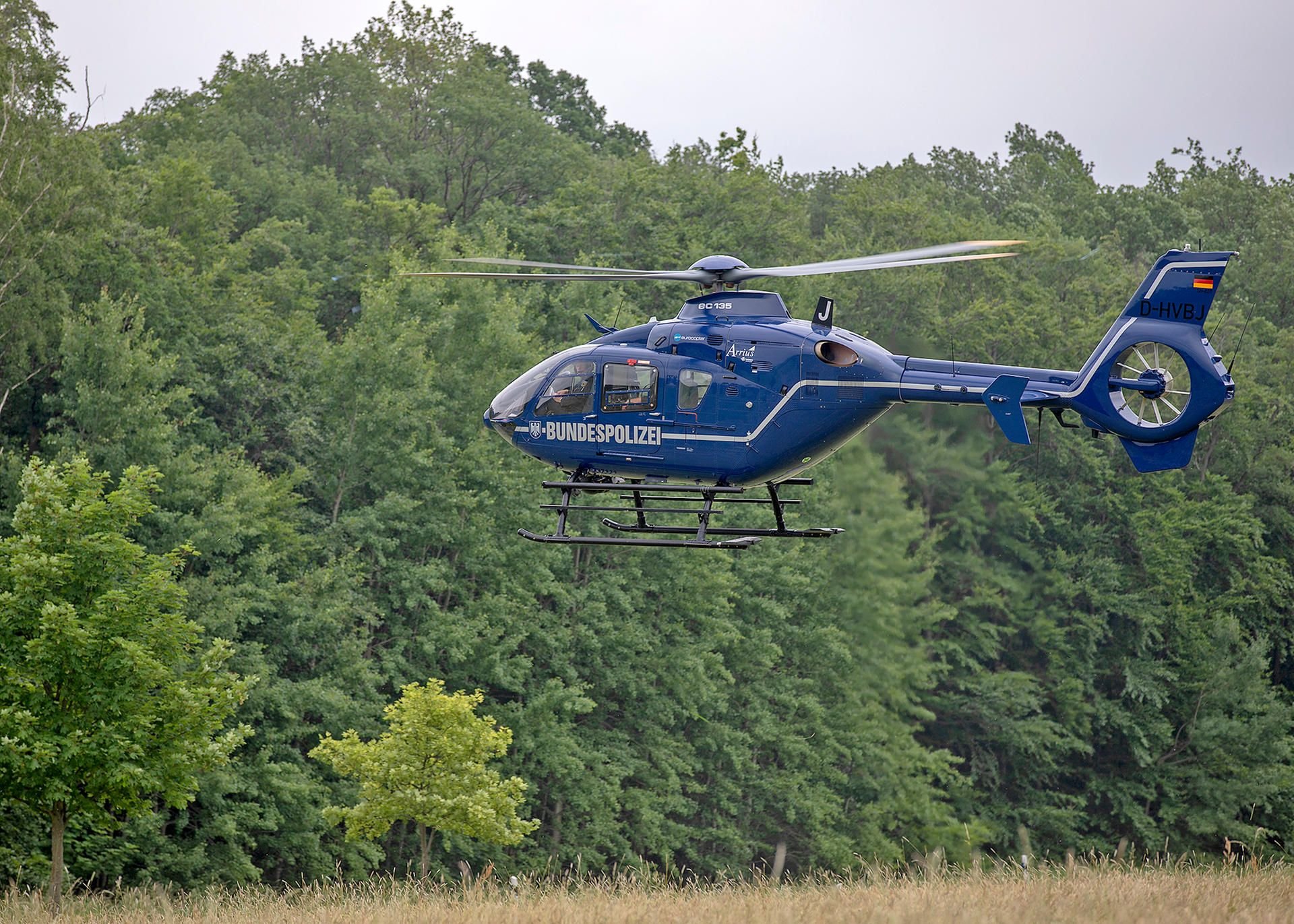 Polizeihubschrauber im Einsatz