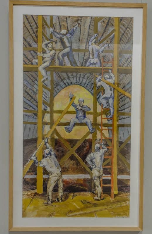 Ein Bild aus der Sonderausstellung „Arbeitswelten“ von Manfred Wenzel, zu sehen ist die zu den Öffnungszeiten des Science-Centers „Futurea“.