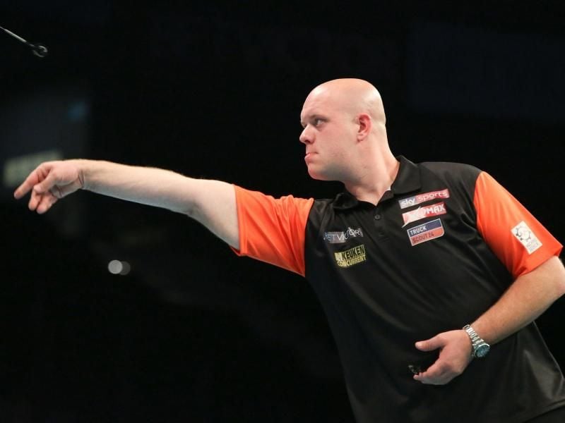 Michael van Gerwen verliert gegen den aufstrebenden Engländer Glen Durrant. Foto: Bodo Marks