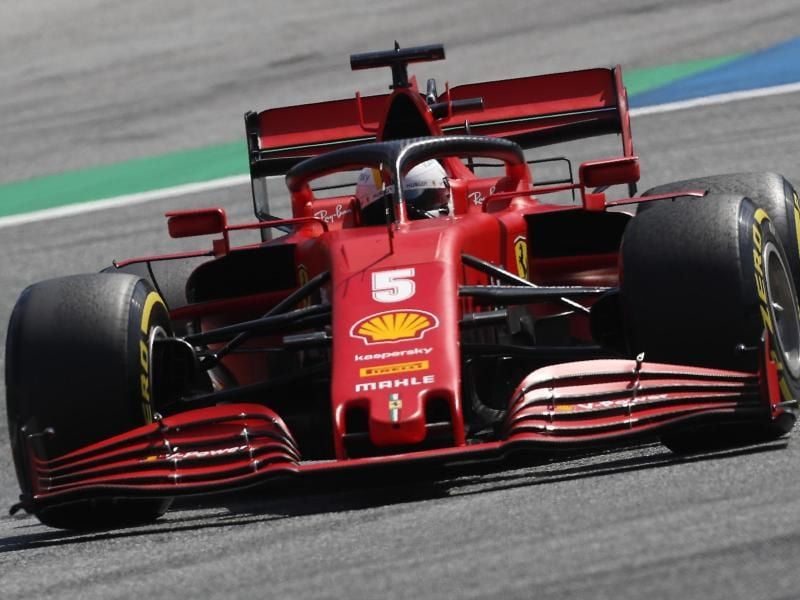 Schied im zweiten Spielberg-Rennen früh aus: Ferrari-Pilot Sebastian Vettel. Foto: Darko Bandic/AP Pool/dpa