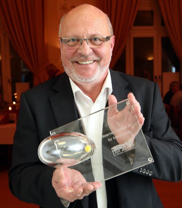 Martin Setz ist Preisträger des Gläsernen Damuk 2017.