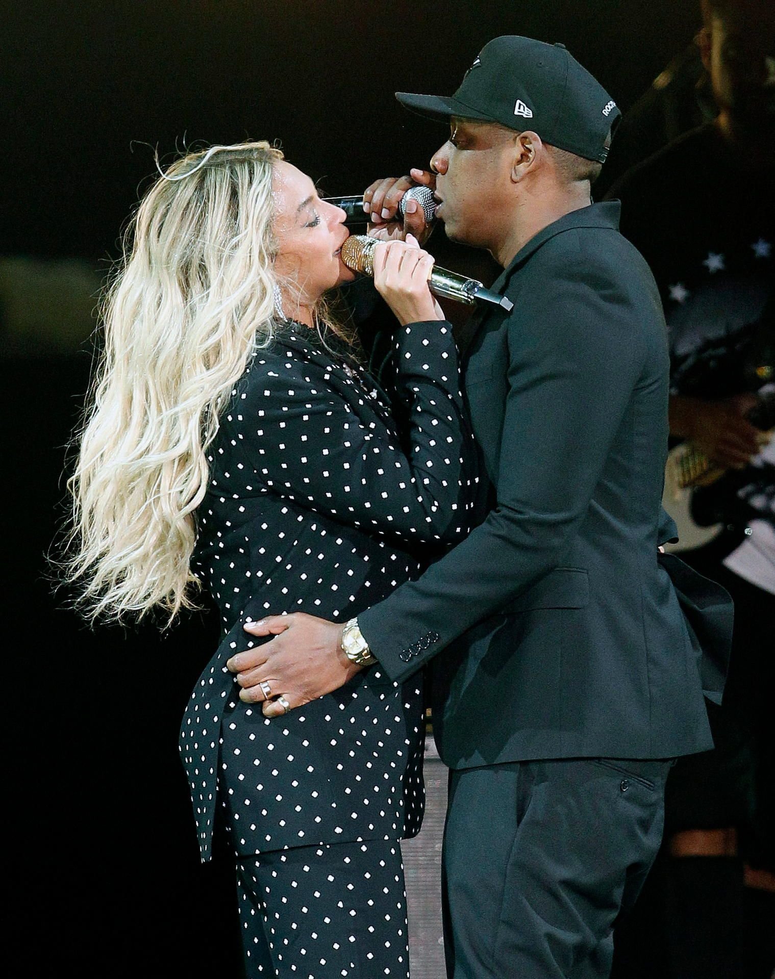US-Sängerin Beyonce und Ehemann und Rapper Jay-Z