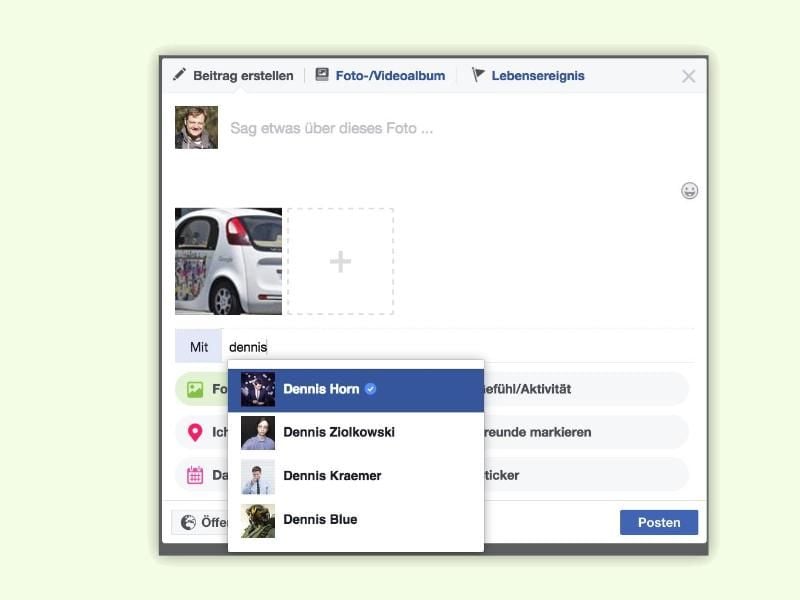 So leicht können Freunde auf Facebook markiert werden. Foto: dpa-infocom