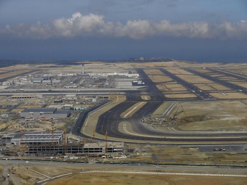 Der neue Flughafen von Istanbul aus der Luft. Foto: Emrah Gurel