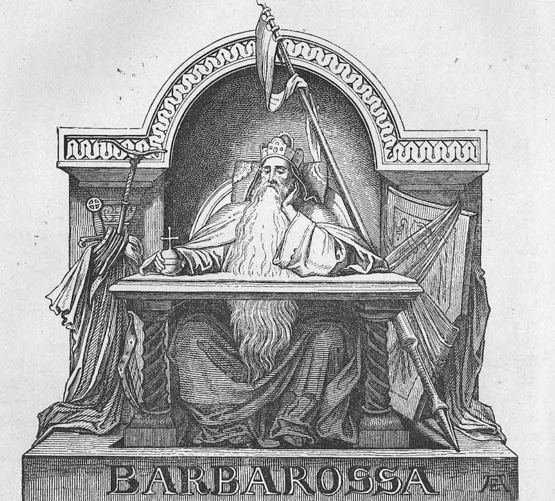 Eine historische Abbildung von Barbarossa.