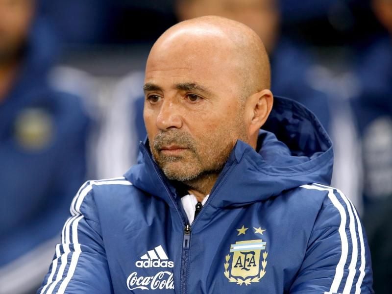 Argentiniens Nationaltrainer Jorge Sampaoli soll sich gegen das Testspiel in Israel ausgesprochen haben. Foto: Martin Rickett/PA Wire