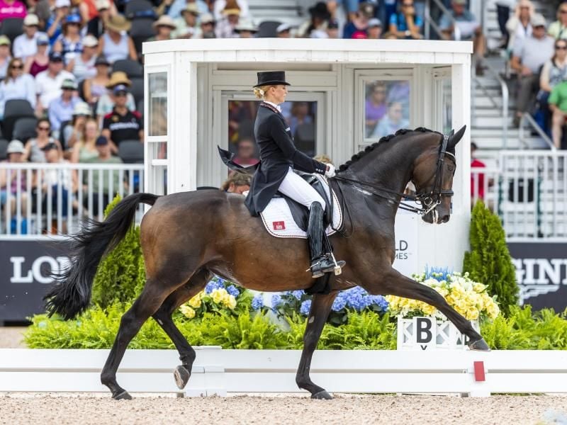 Jessica von Bredow-Werndl hat die die Grand Prix Kür in München gewonnen. Foto: Stefan Lafrentz