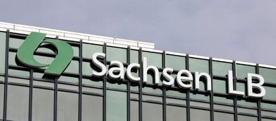 Das Logo plus Schriftzug der Sachsen LB.