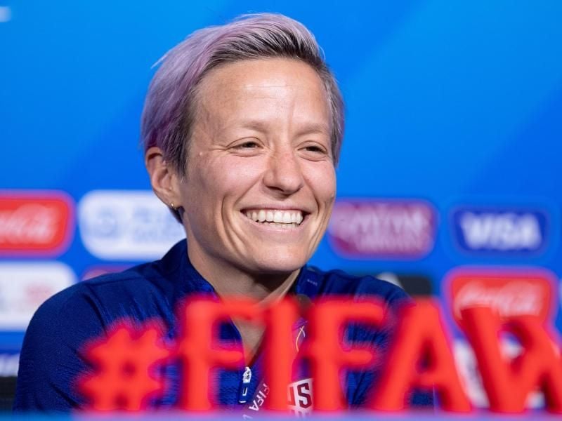 Meldet sich rechtzeitig zum WM-Finale wieder fit: Megan Rapinoe. Foto: Sebastian Gollnow