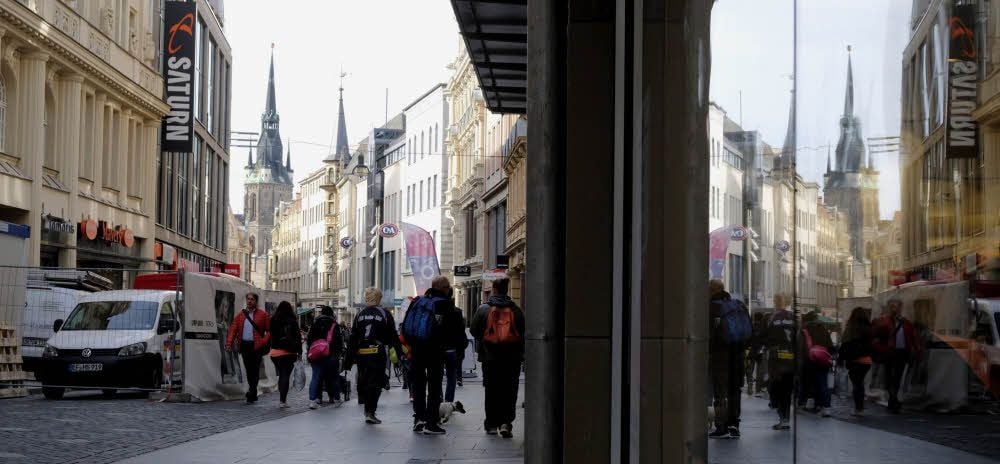 In die Räume der ehemaligen DM-Drogerie an der unteren Leipziger Straße zieht im Oktober eine Filiale von Camp David & Soccx.