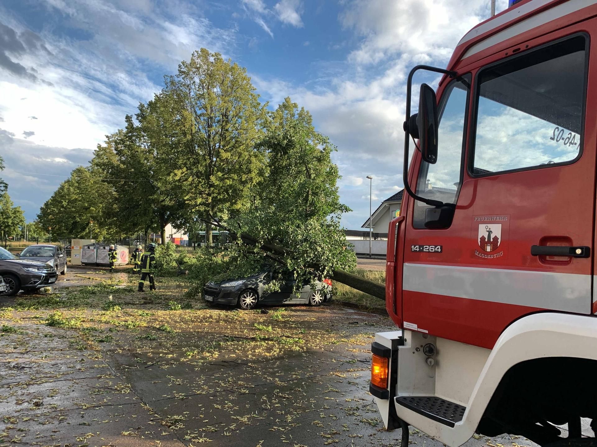 Über Magdeburg ist am Mittwochabend ein Unwetter gezogen.
